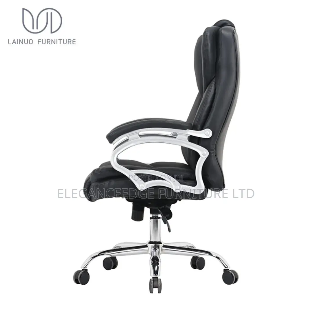 Black Leather Ergonomic Executive Office Chair