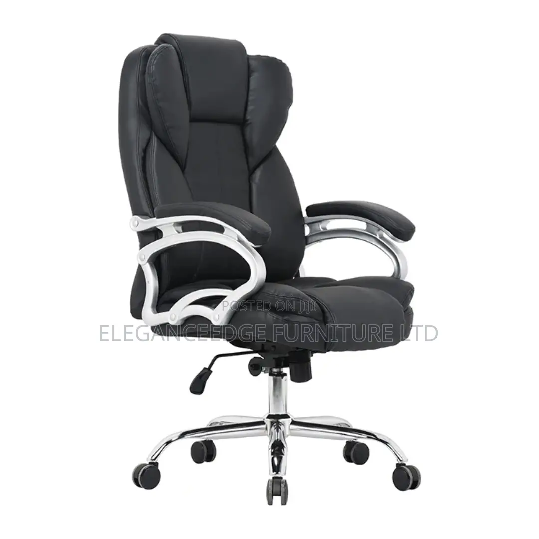 Black Leather Ergonomic Executive Office Chair