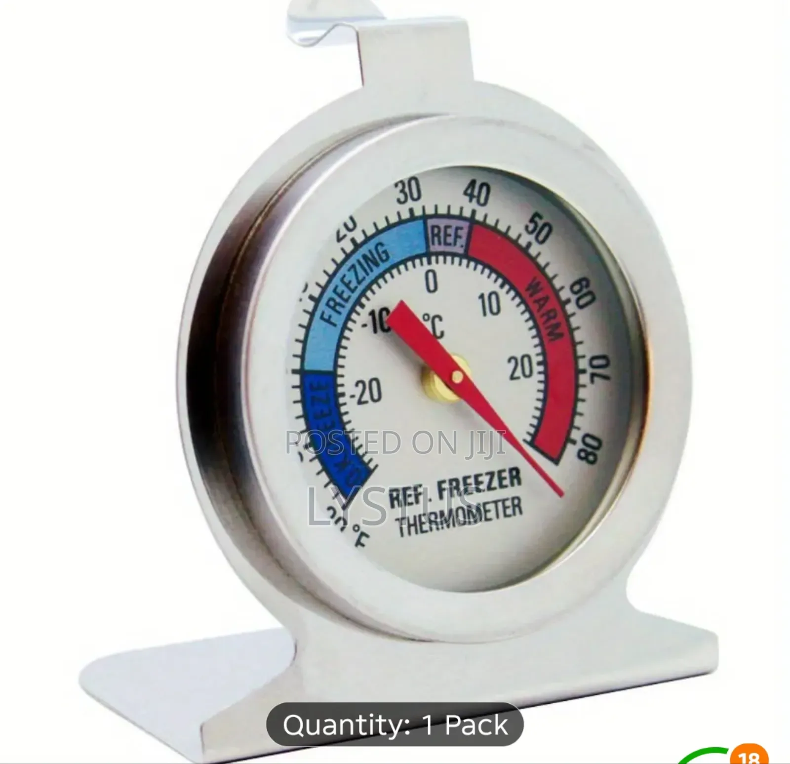 Stainless Steel Freezer/ Fridge Thermometer