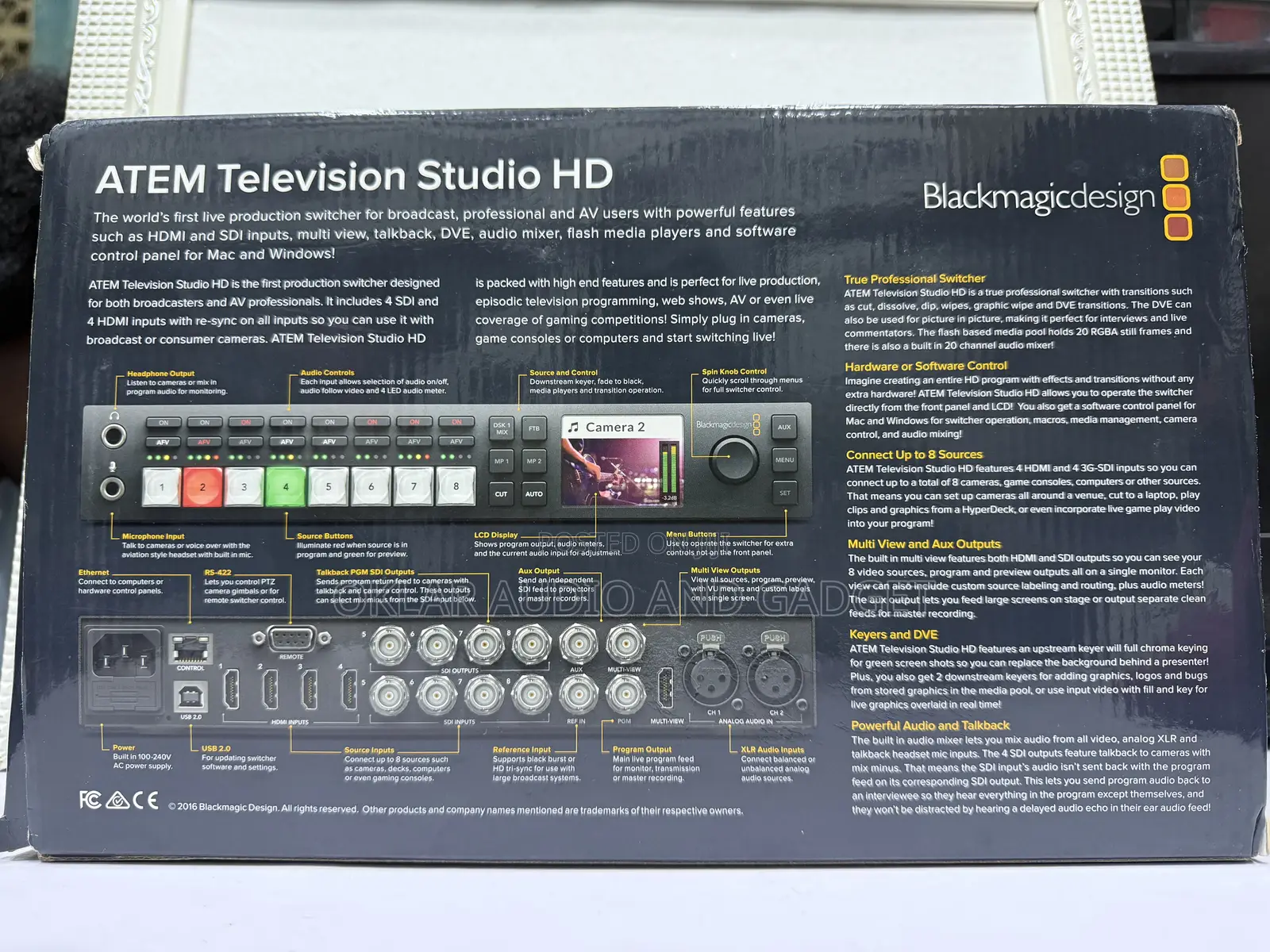 Blackmagic Atem Television Studio Hd 8 Channel Video Mixer (Open Box)
