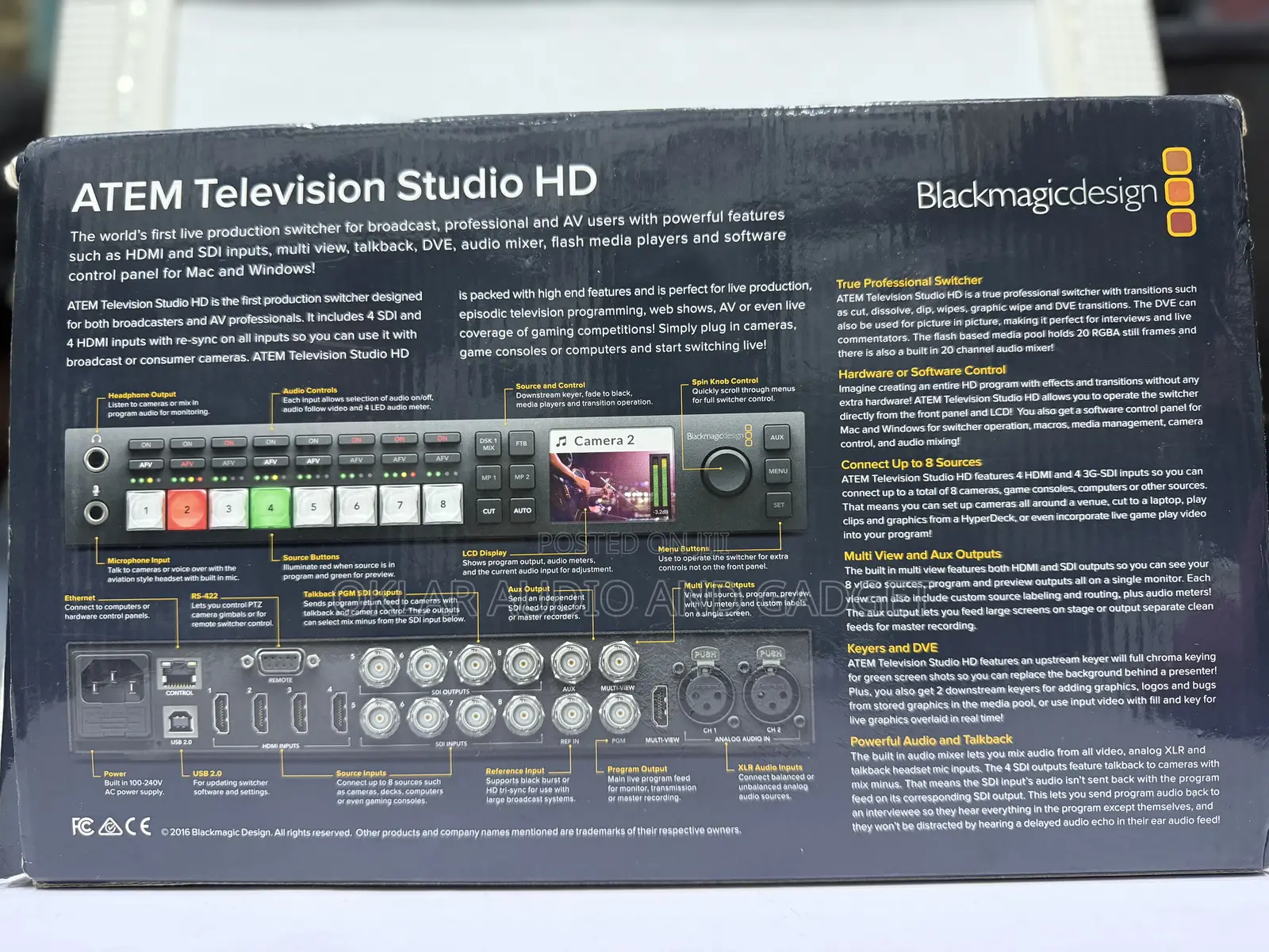 Blackmagic Atem Television Studio Hd 8 Channel Video Mixer (Open Box)