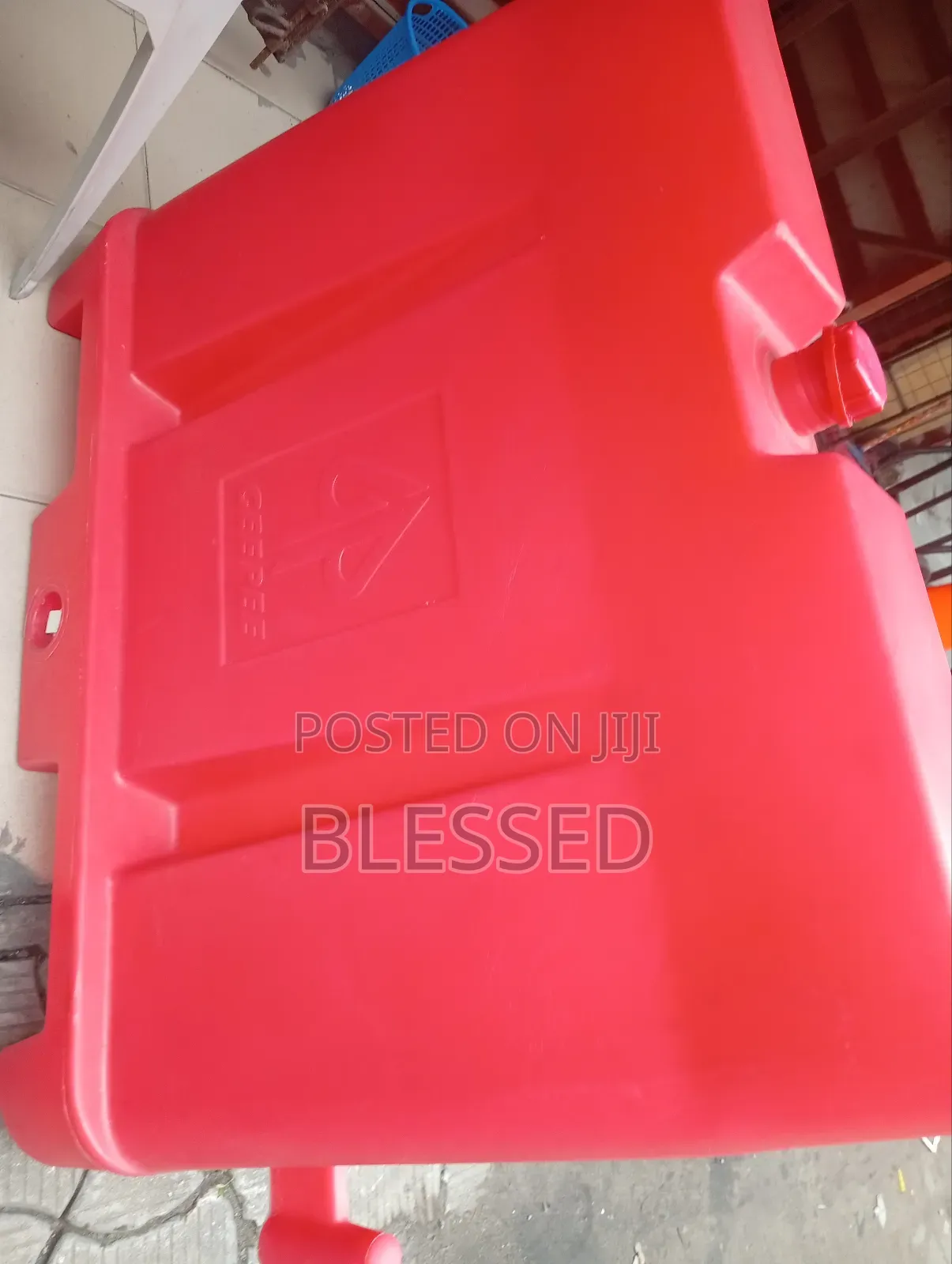 Road Divider Barrier Caution Red and White