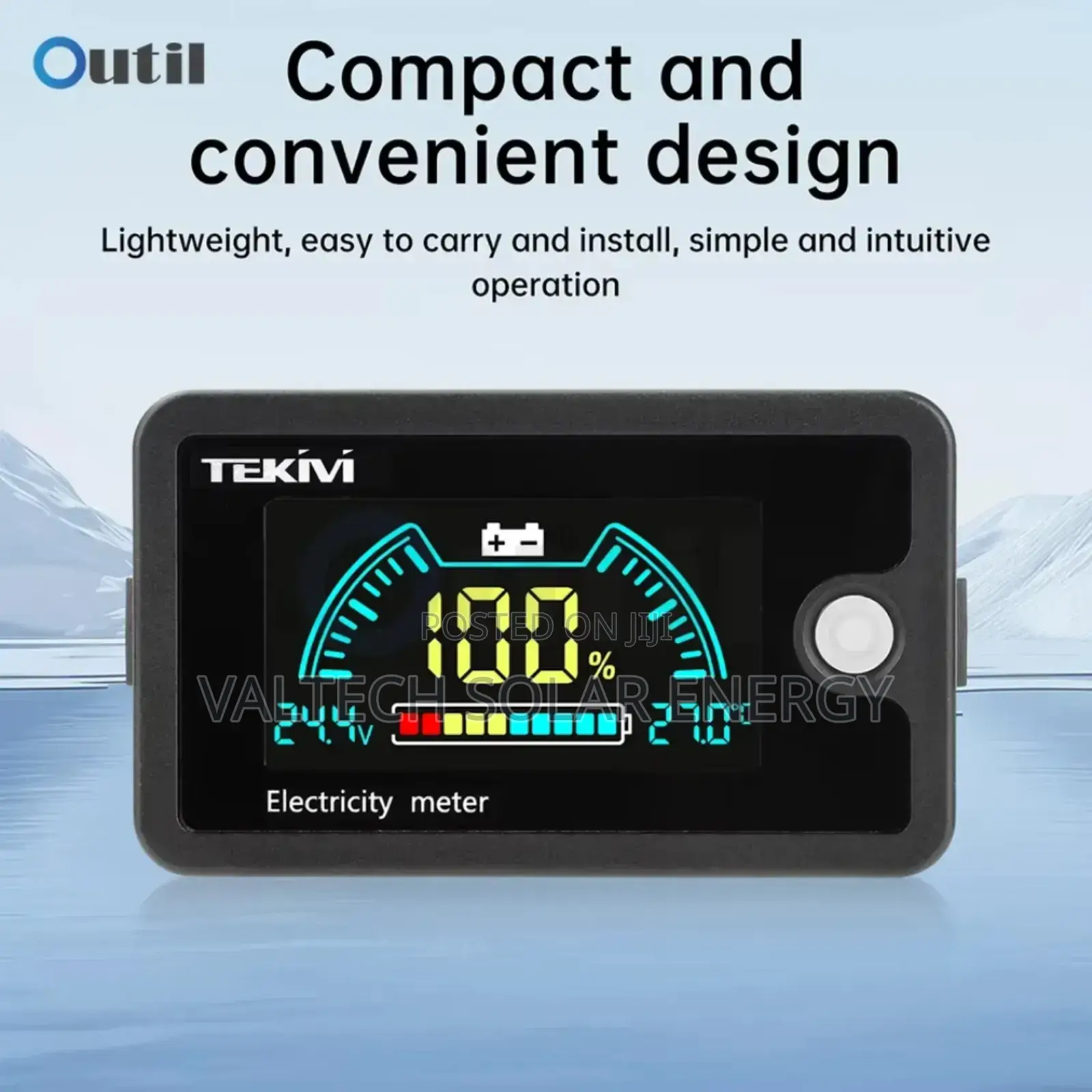 Premium Digital Colour Display 8v -100v Voltmeter for All Battery Type