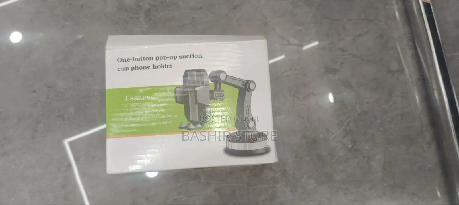 360 Holder" One-Button Pop-Up Suction Cup Phone Holder,