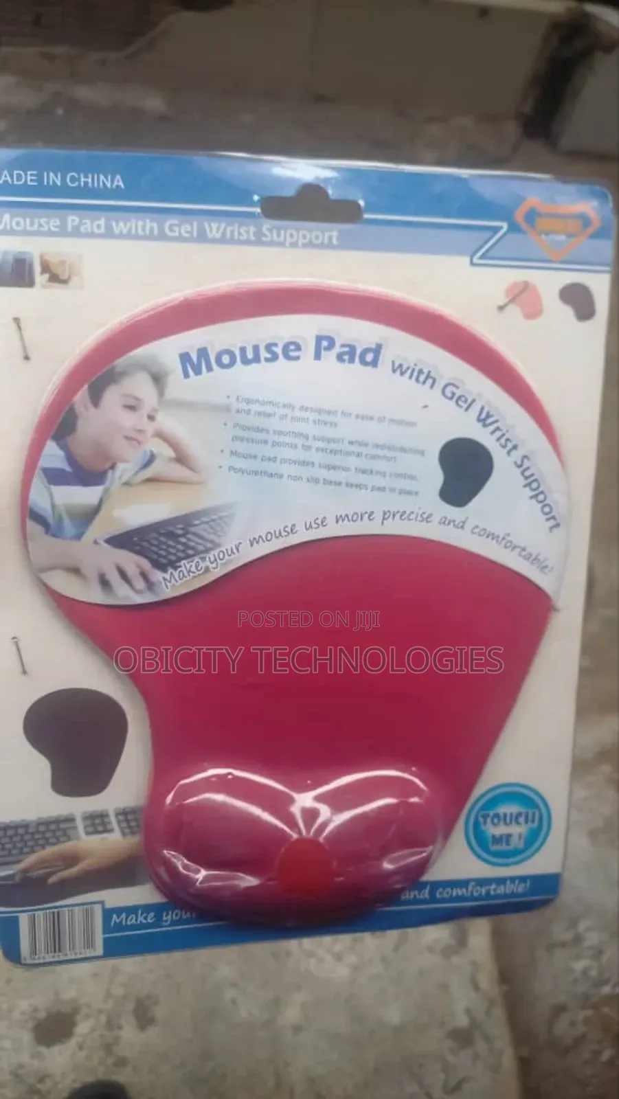 Mouse Pad With Gel Wrist Support
