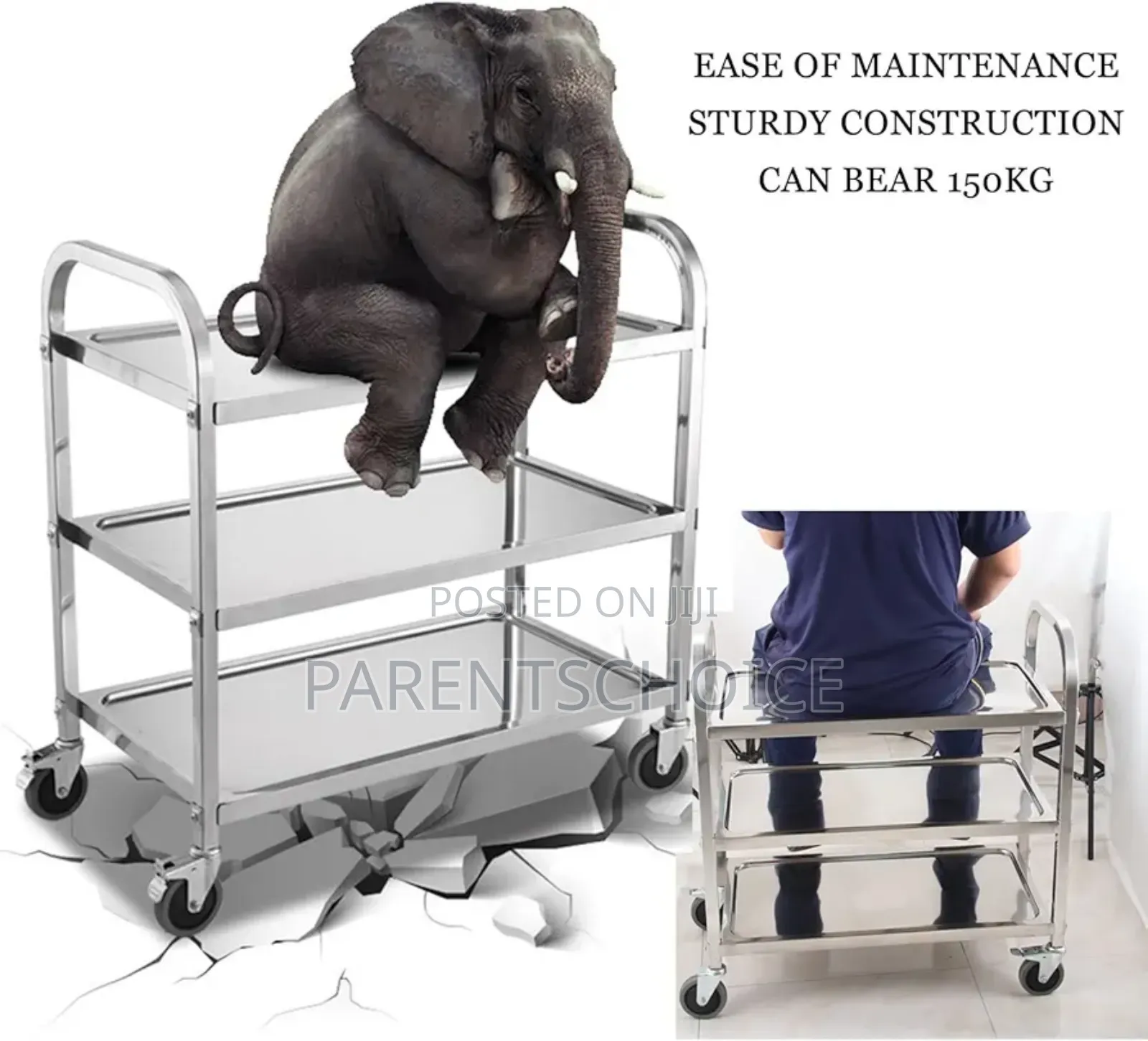 Stainless Steel Utility Cart Bar Cart Kitchen Trolley