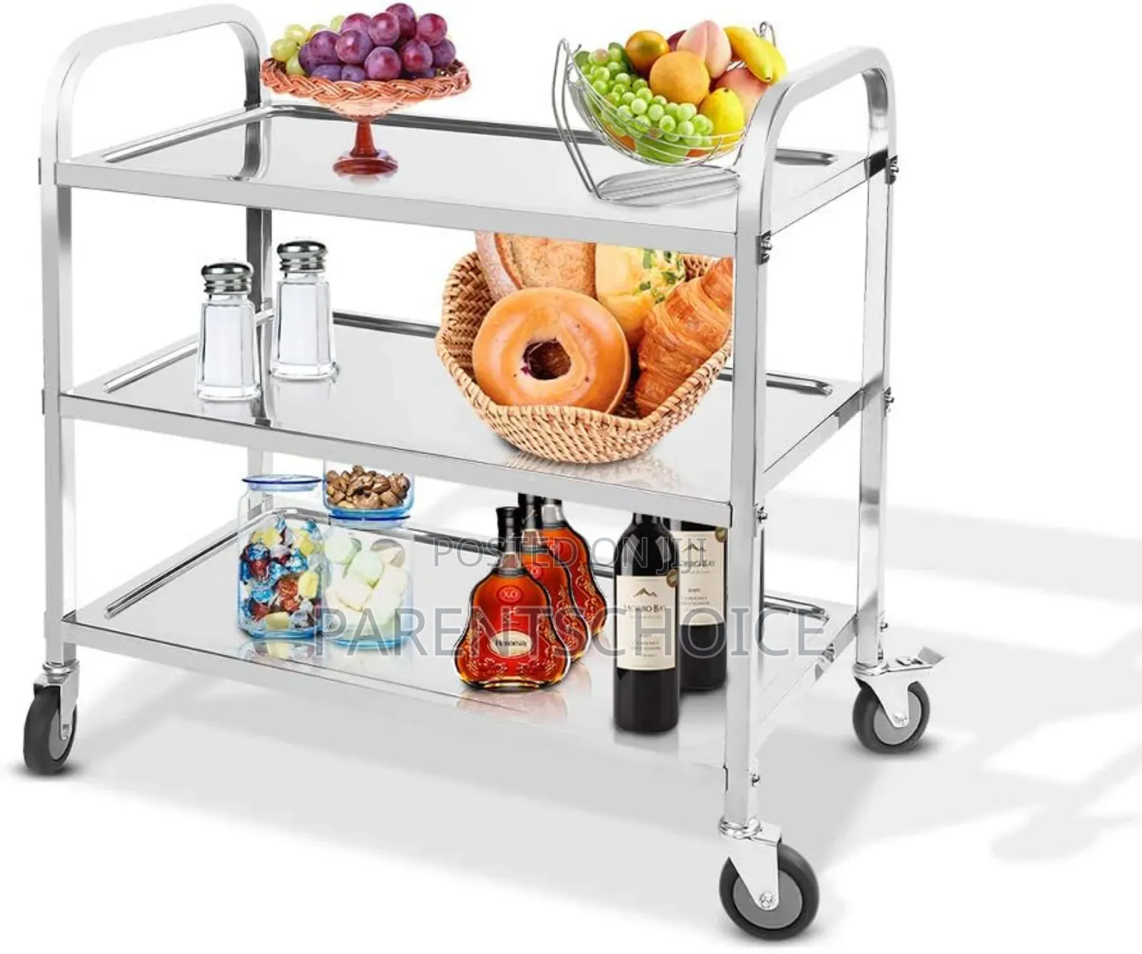 Stainless Steel Utility Cart Bar Cart Kitchen Trolley