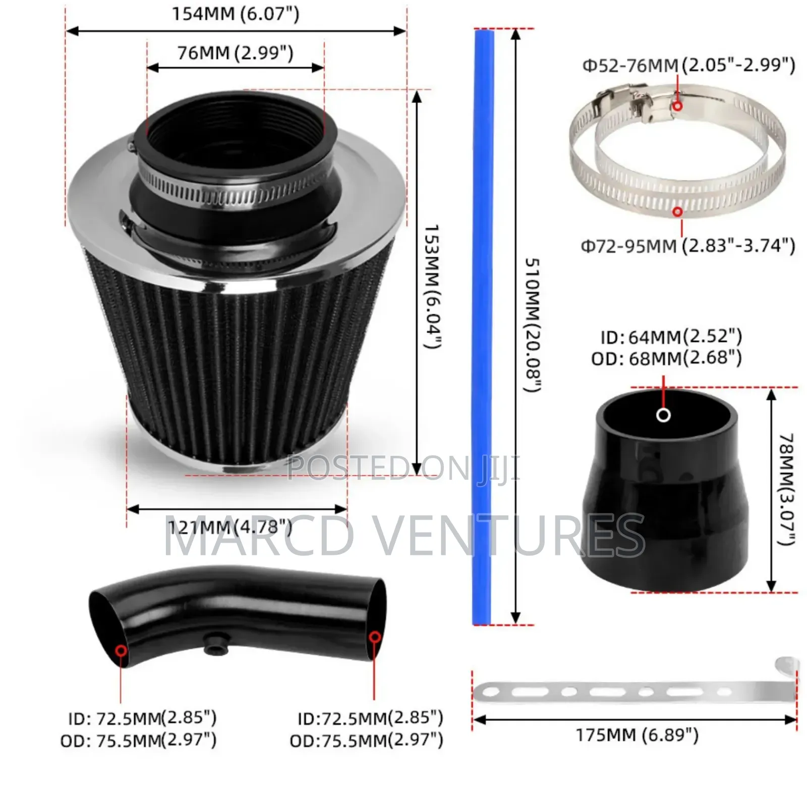 Universal Performance Air Intake Filter
