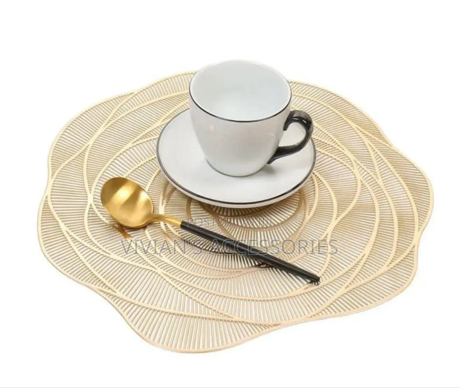 Morden Design Gold Table Mat Per Doz(12pcs)