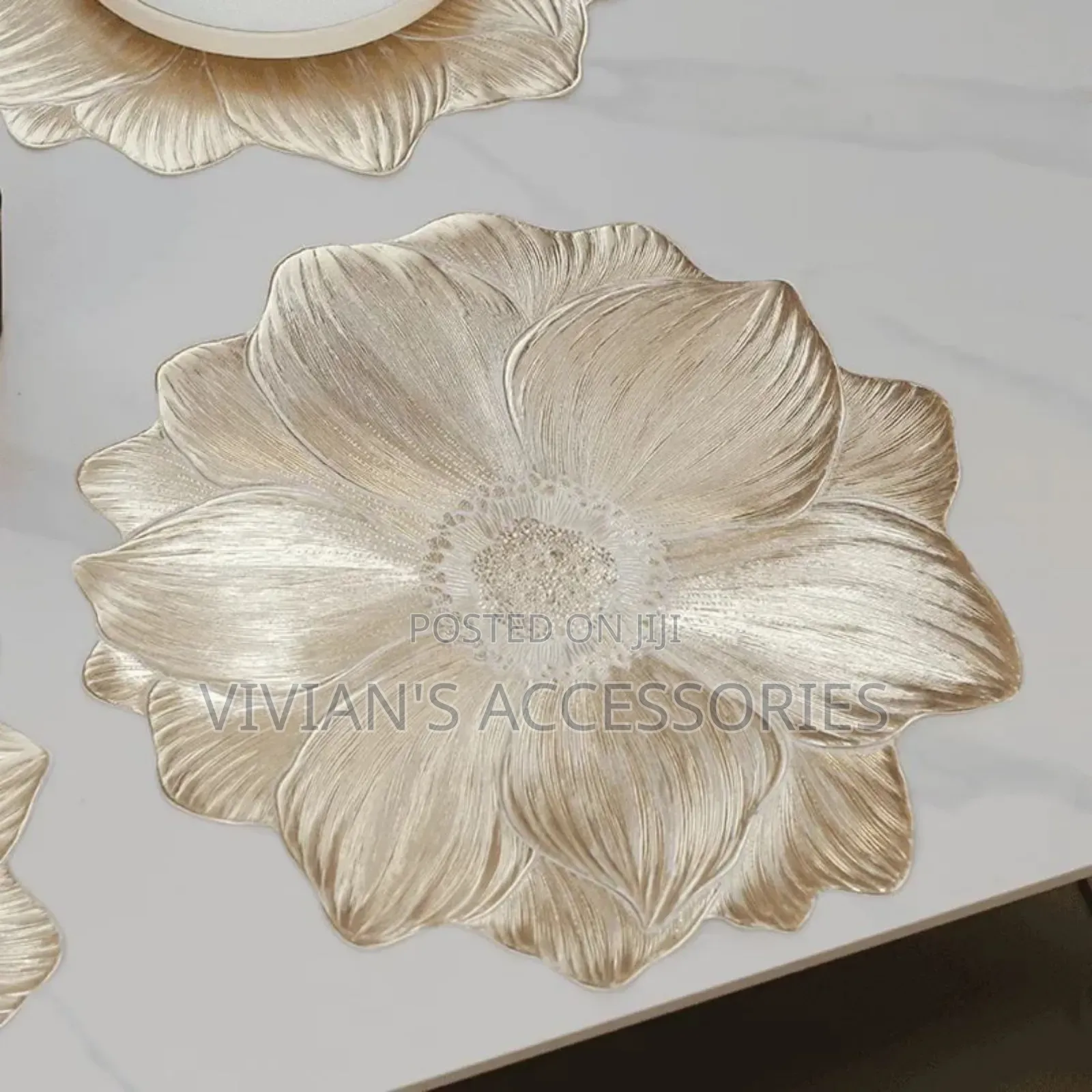 Quality Modern Silver and Gold Table Mat (12pcs)