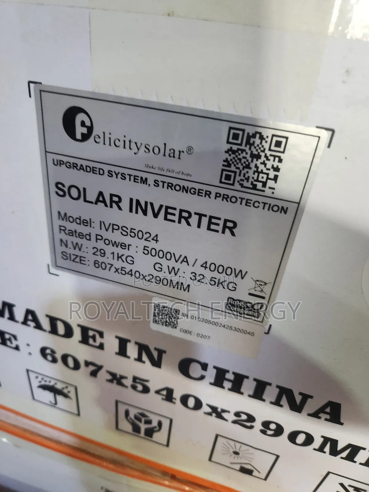 Felicity 5kva 24v Non Hybrid Solar Inverter