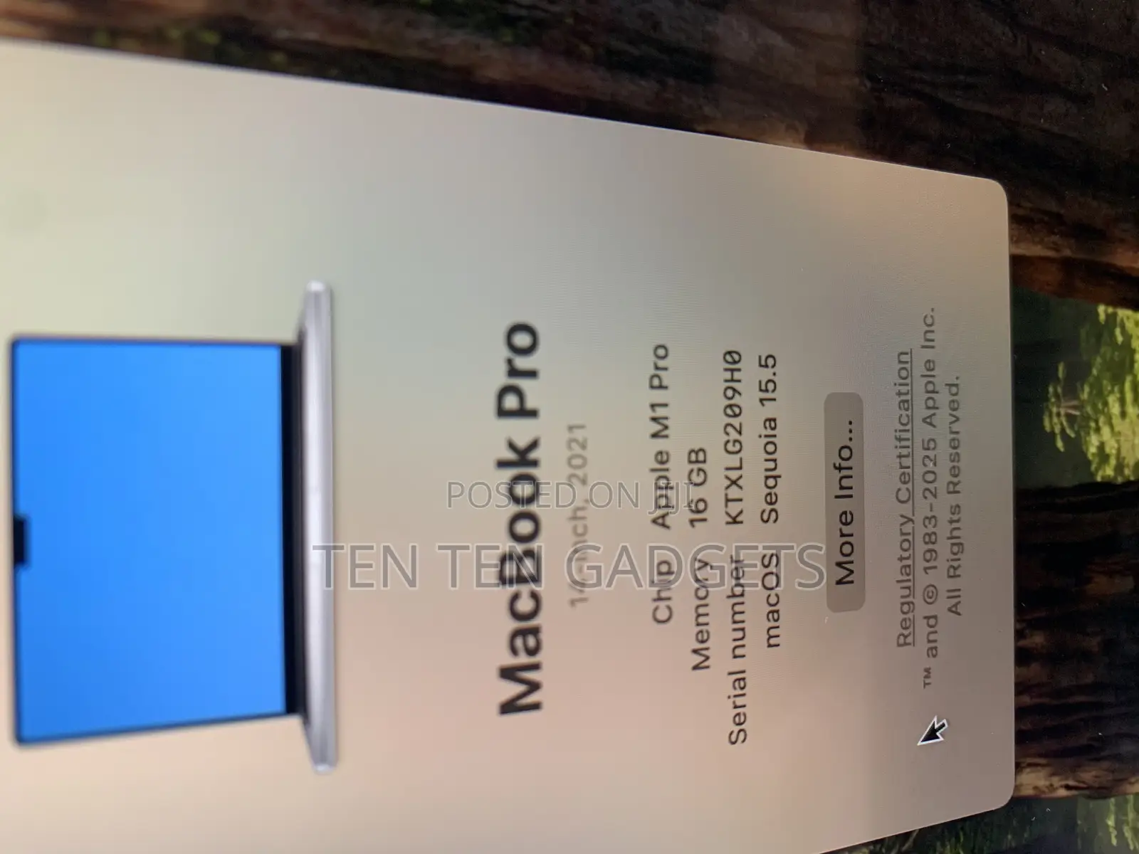 Laptop Apple MacBook Pro 2021 M1 16GB Apple M1 Pro SSD 512GB