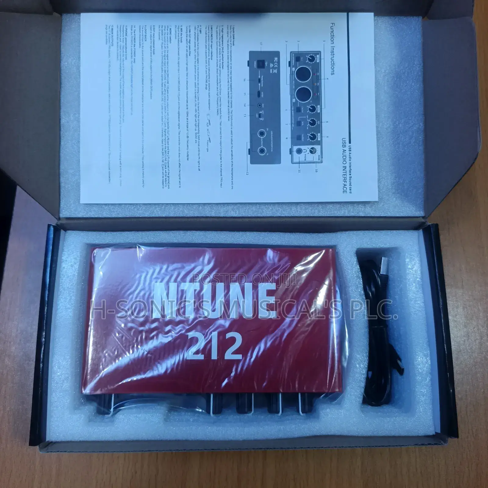 N-Tune 2i2 Studio Audio Interface Soundcard.