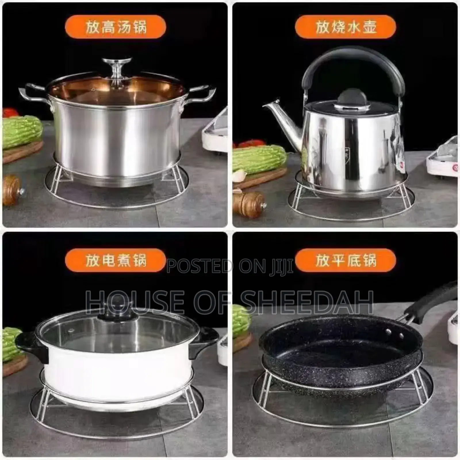 2pcs Multipurpose Stainless Steel Steamer Rack.