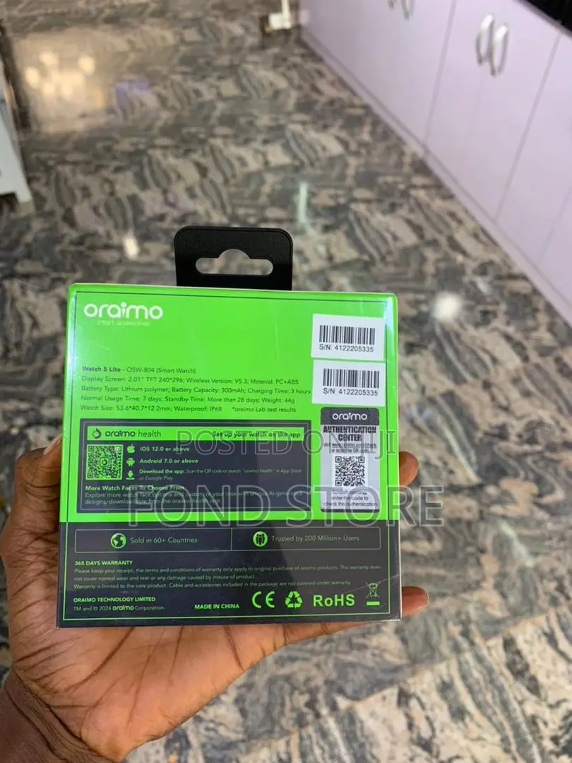 Oriamo Watch 5 Lit