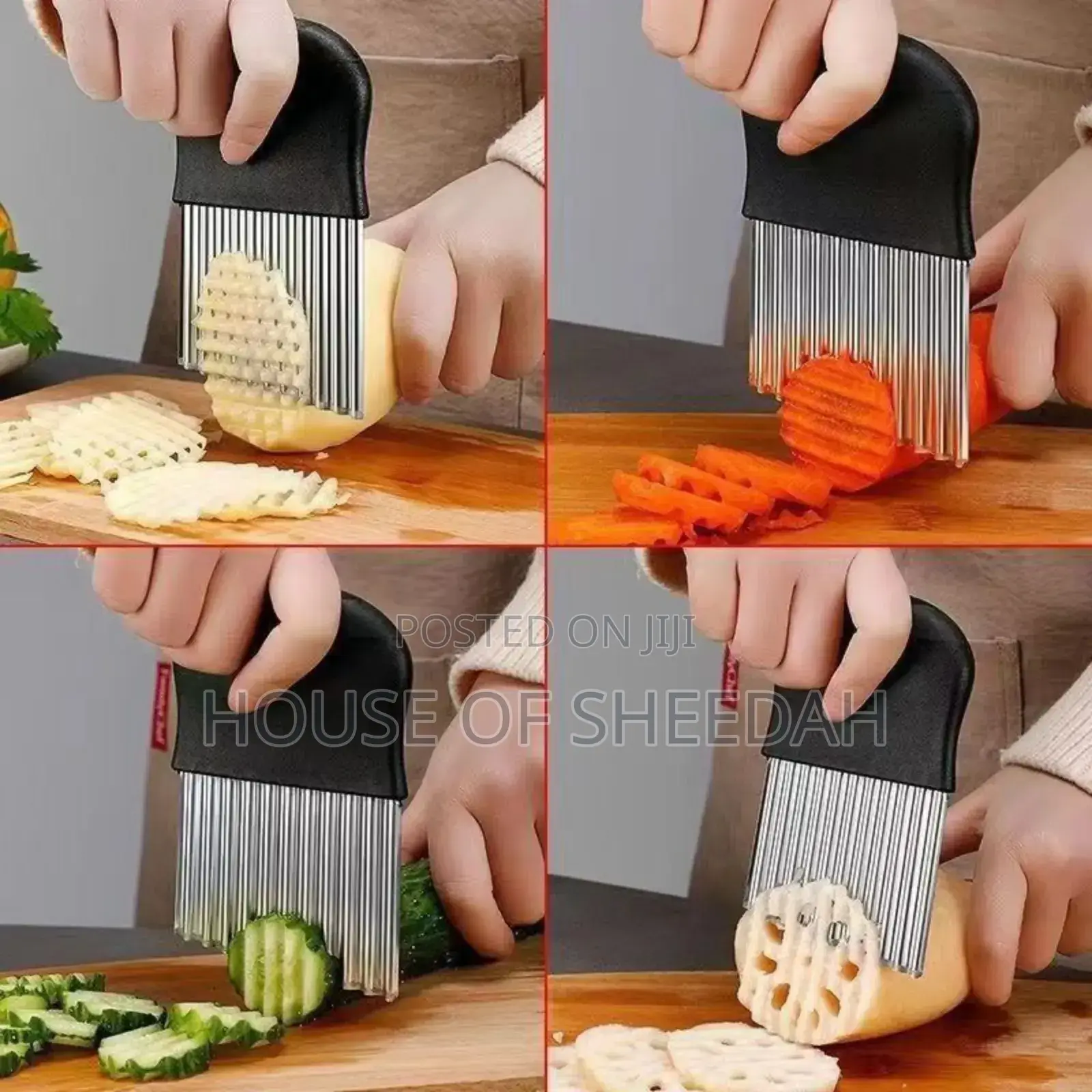 Stainless Steel Crinkle Cutter /Wavy Vegetable Slicer.