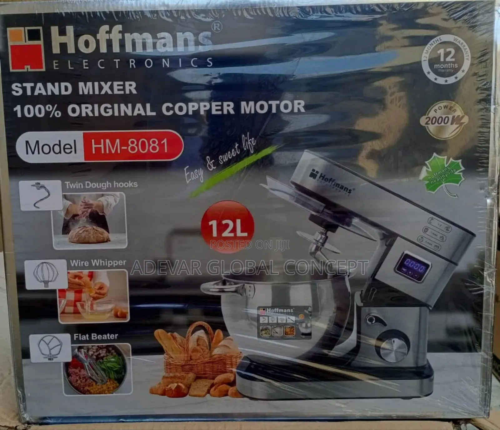 12l Hoffmans Stand Mixer 100% Original Copper Motor
