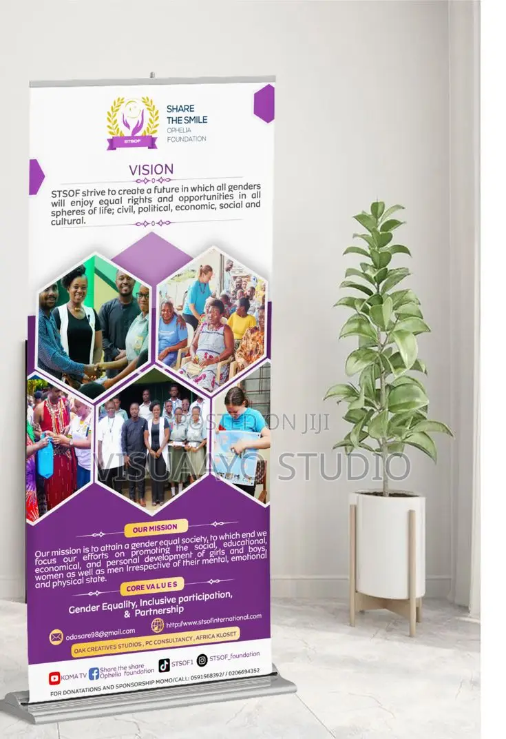Custom Roll-Up Banner for Business, Events Promotion