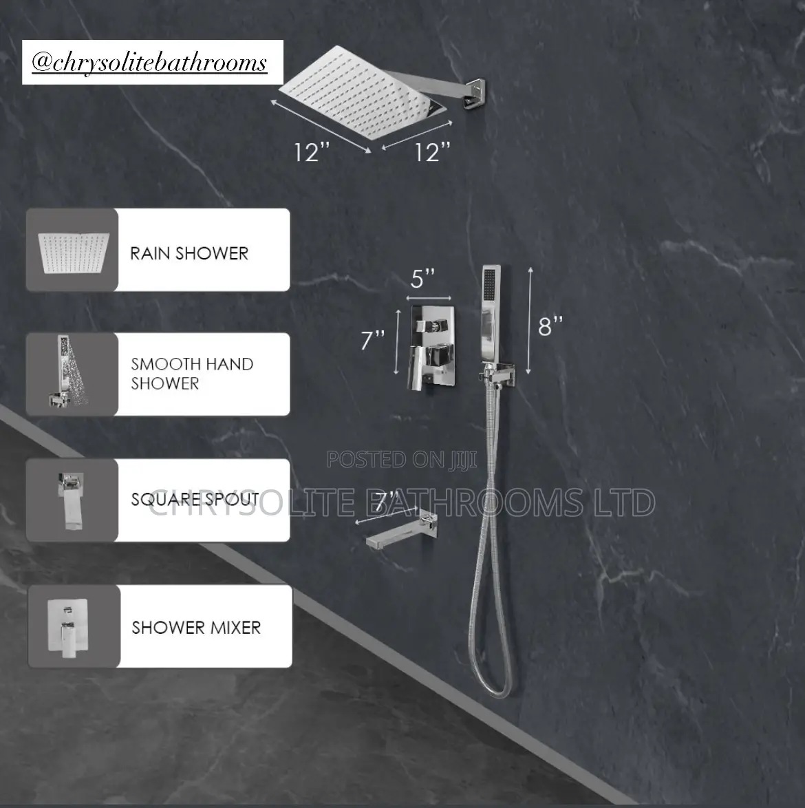 Chrome Concealed Shower Mixer