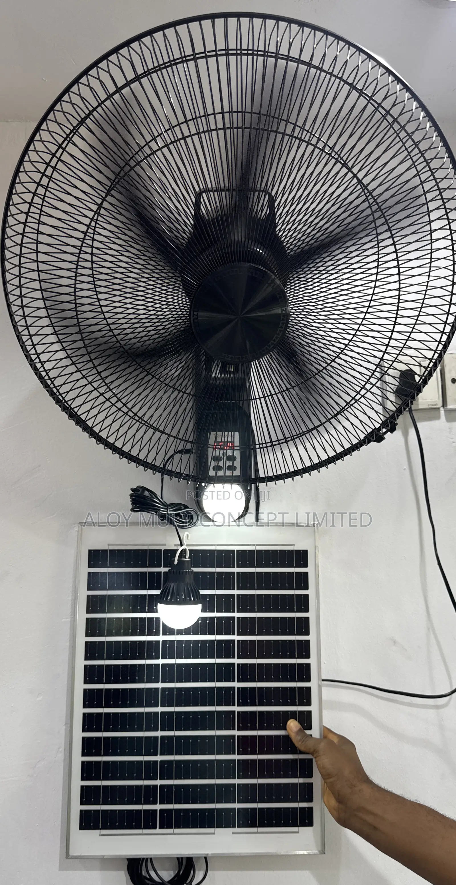 18 Inches Homeworx Solar Rechargeable Wall Fans With 6600mah Lithium