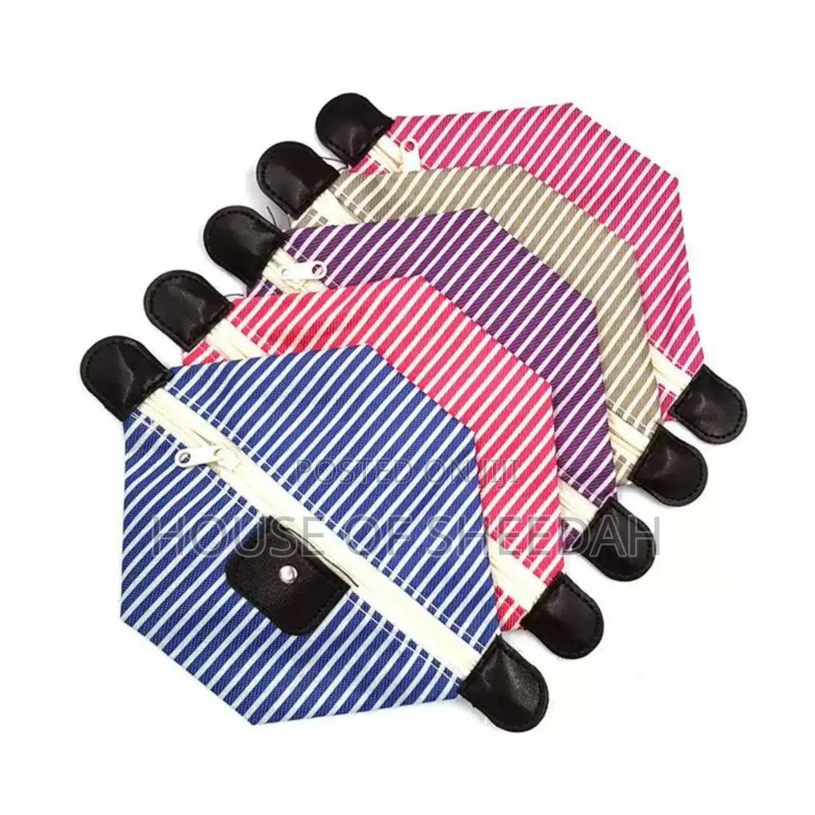 Striped Cosmetics Bag. 12pcs