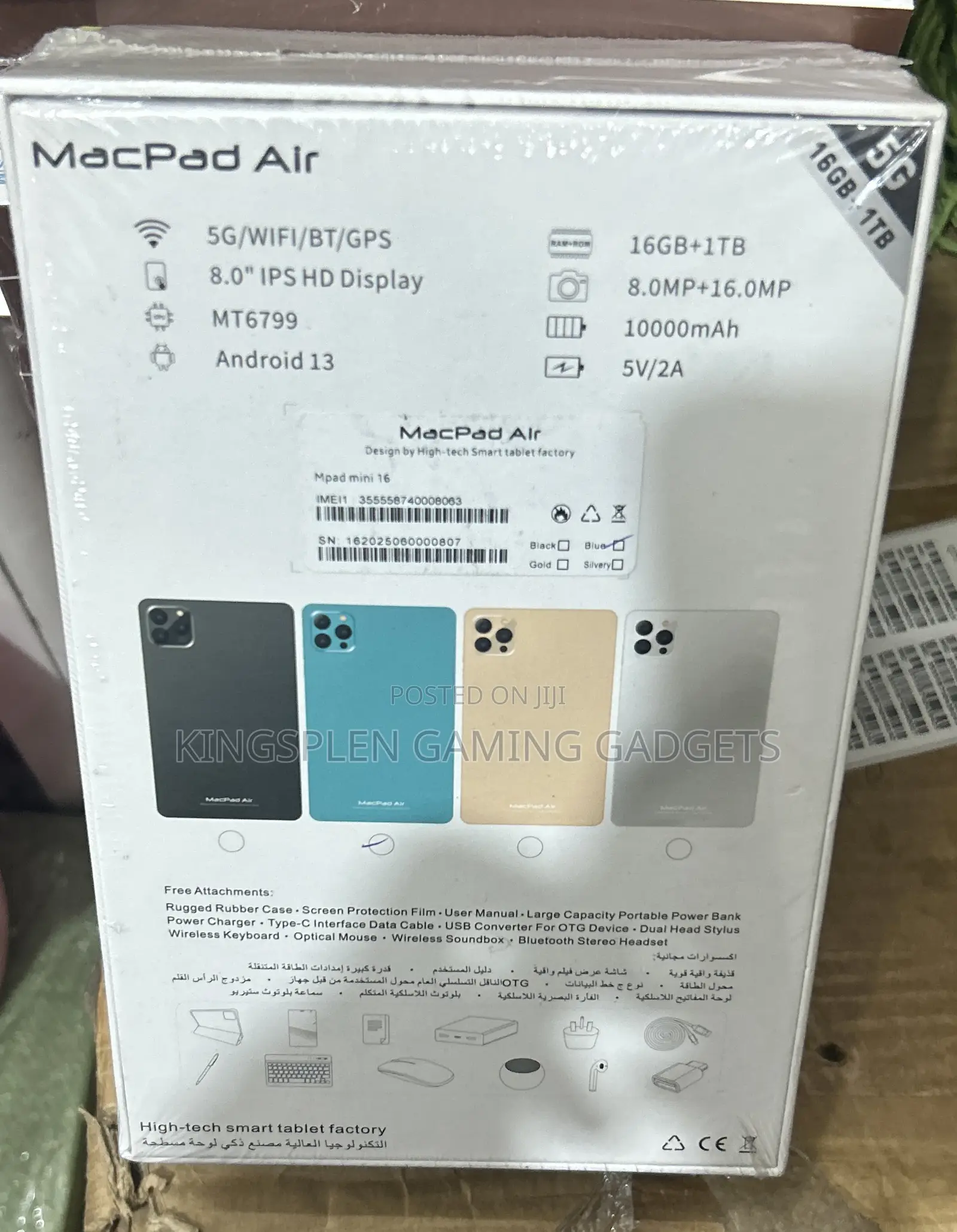 New MacPad Air MPad Mini 16 1 TB Blue
