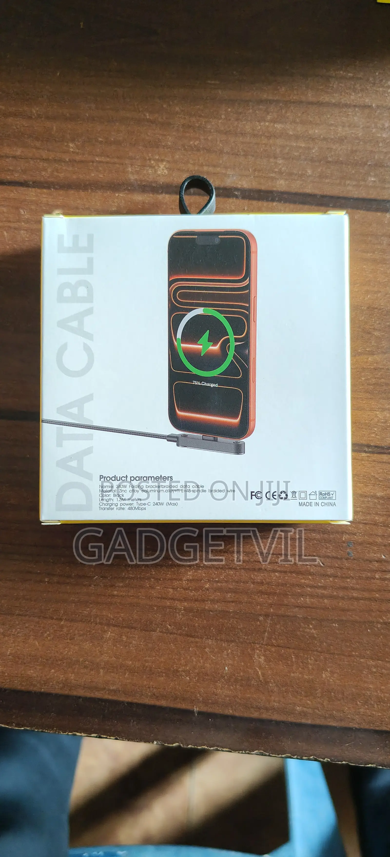 240w Folded Stand Braided Pure Copper Data Cable