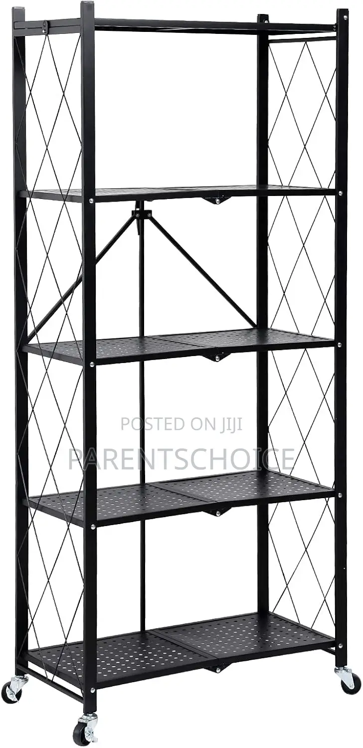 5 Layers Heavy Duty Foldable Metal Kitchen and Office Rack Storage