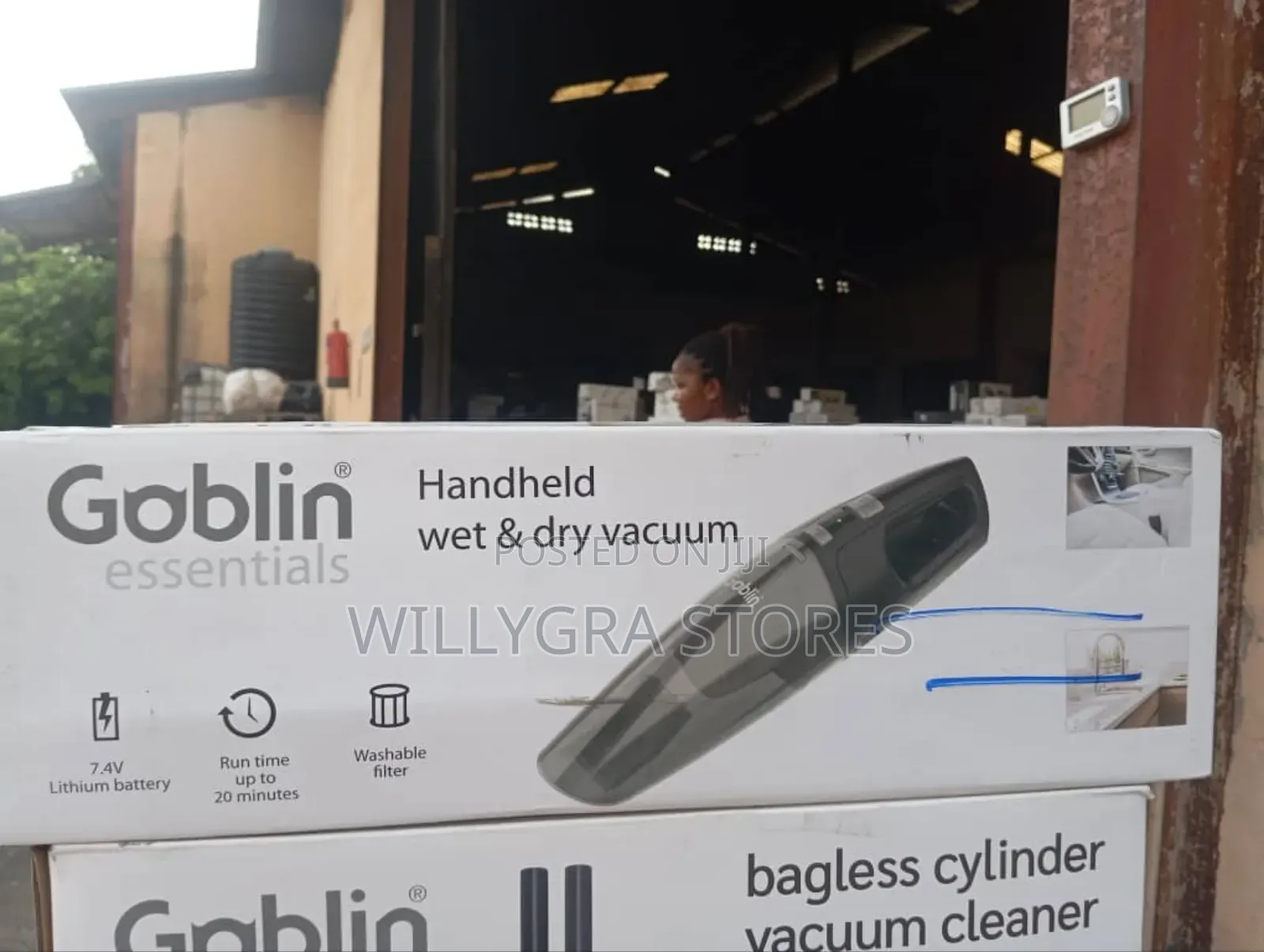Goblin 7.4v Cordless Handheld Vacuum Cleaner Wet & Dry 0.1l