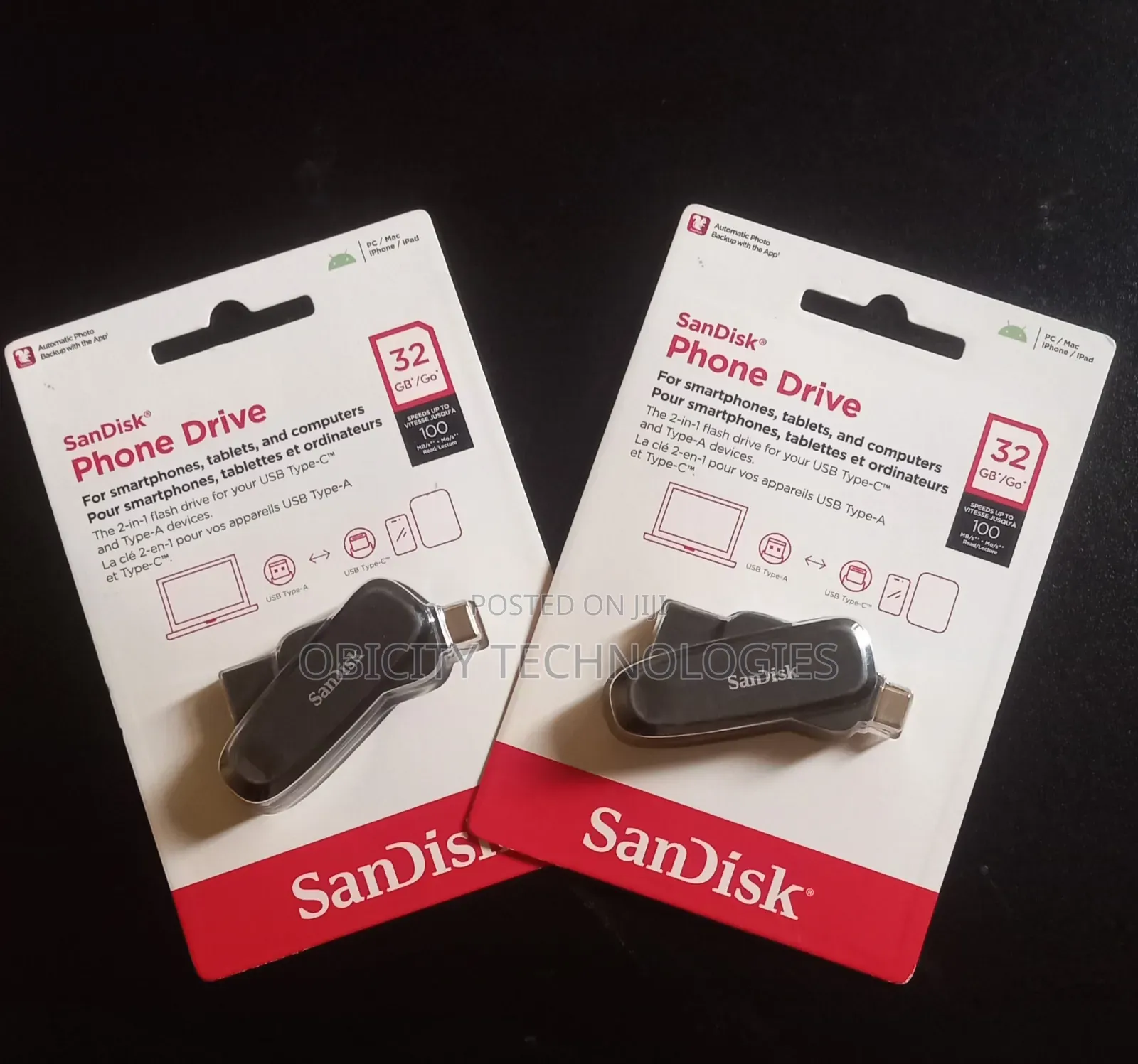 32gb Sandisk Otg Dual Connection Flash Drive