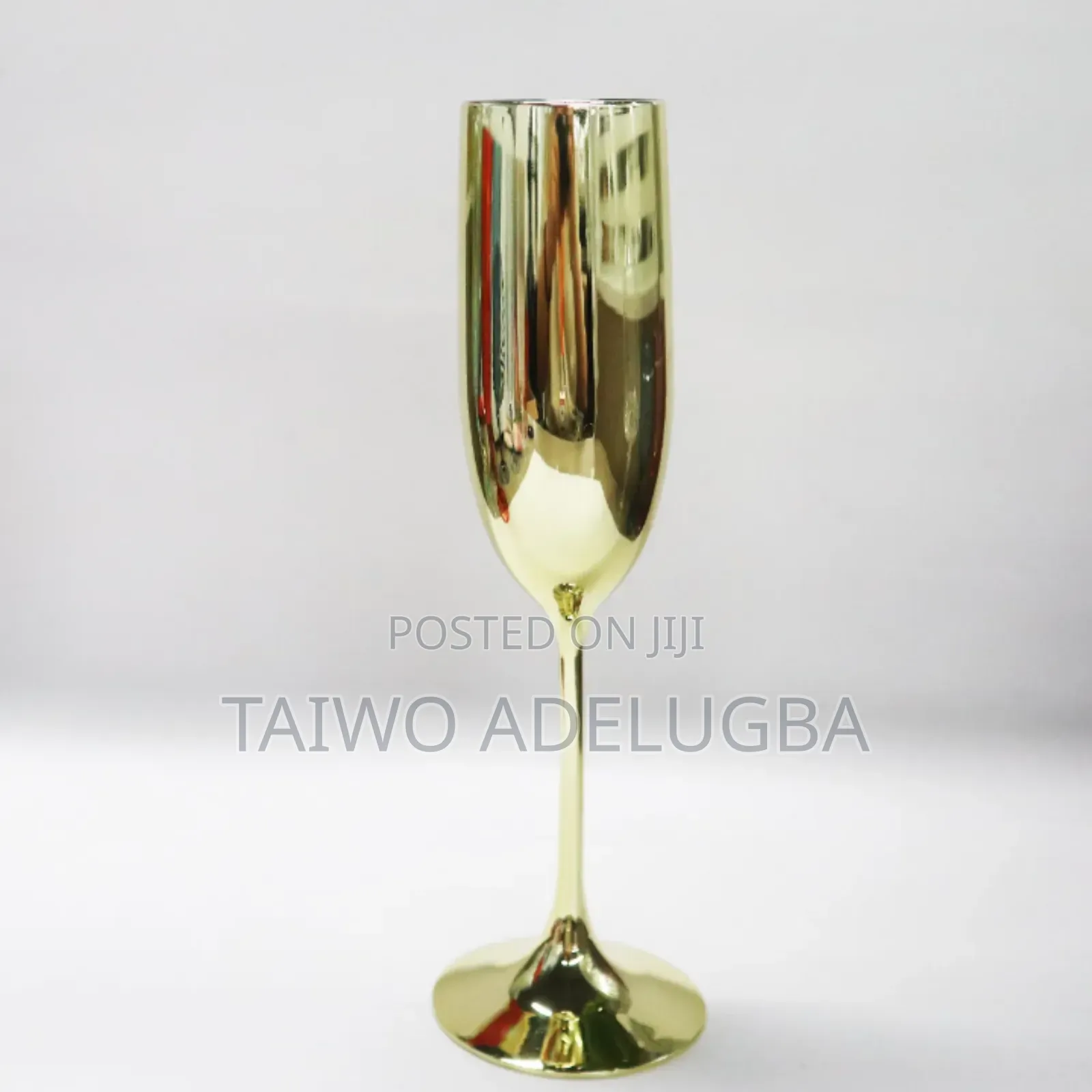 Electroplated Gold Champagne Glass Cup 6pcs Per Pack
