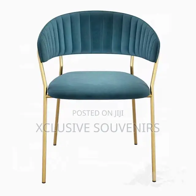 Luxury Popular Metal Frame Dining Velvet Chair For Coffee Shop