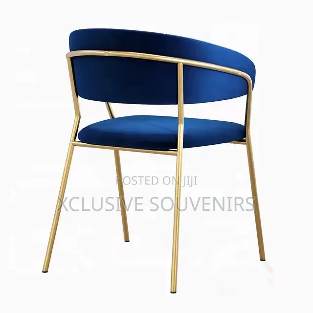 Luxury Popular Metal Frame Dining Velvet Chair For Coffee Shop