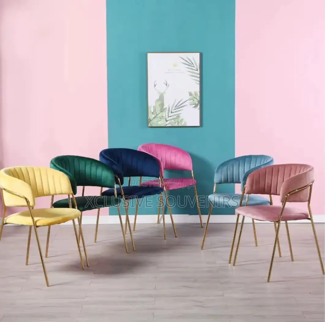 Luxury Popular Metal Frame Dining Velvet Chair For Coffee Shop