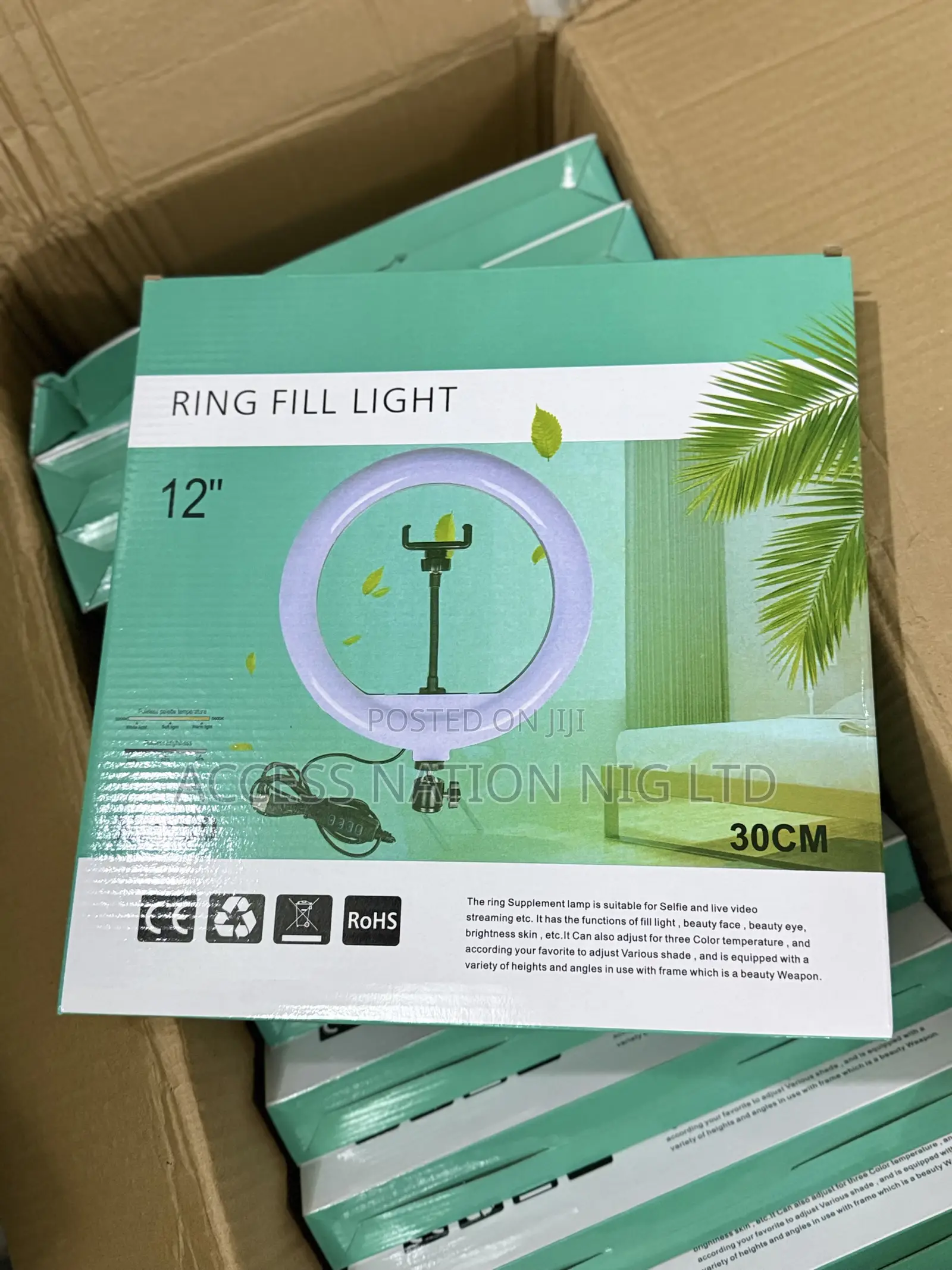 12inches Ring Fill Light With Tripod Stand