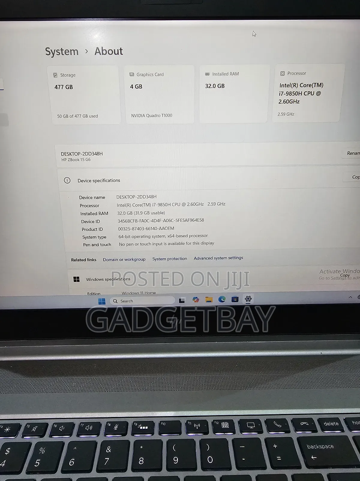 Laptop HP ZBook 15 G6 32GB Intel Core I7 SSD 512GB
