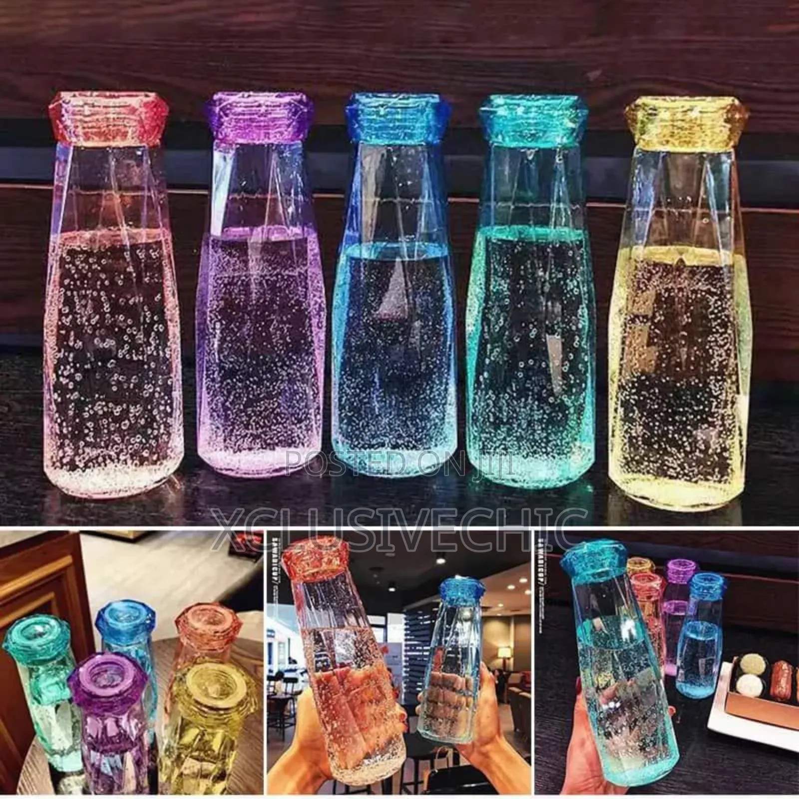 500ml Diamond Creative Frosted Transparent Bottle