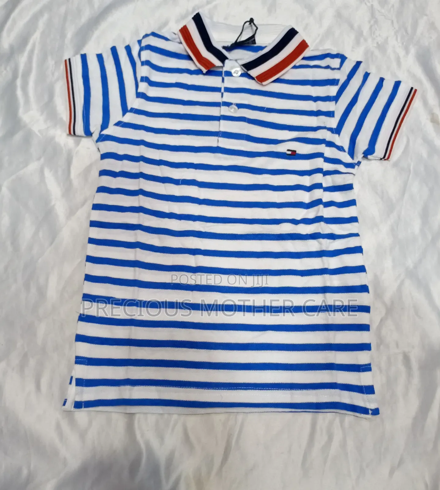 Children Polo Top Red and White Co'Or