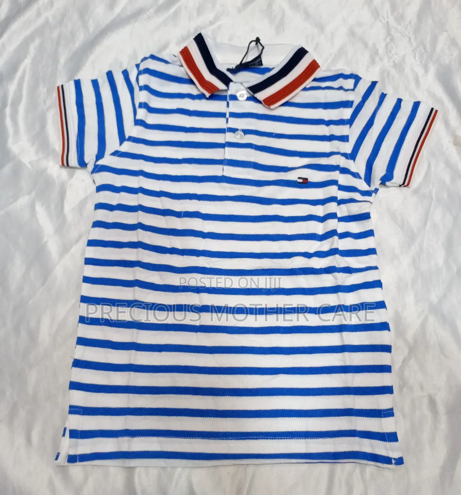 Children Polo Top Red and White Co'Or