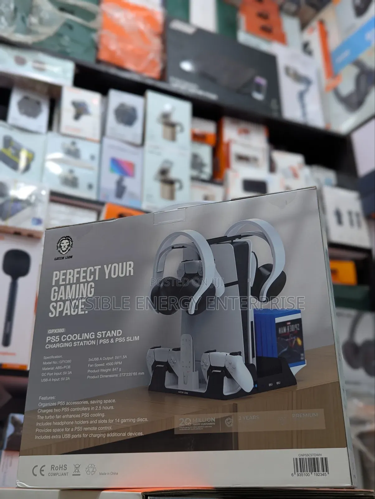 Green Lion Ps5 Cooling Stand Charging Station