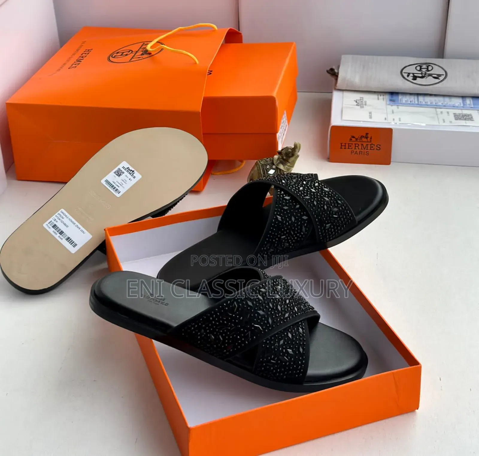 Super High Quality Luxury Men's Slippers Hermes Collection Well Banded