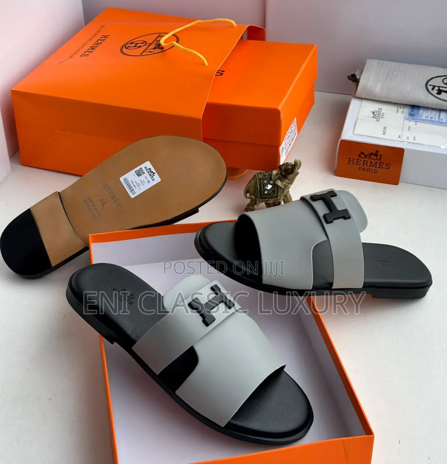 Super High Quality Luxury Men's Slippers Hermes Collection Well Banded