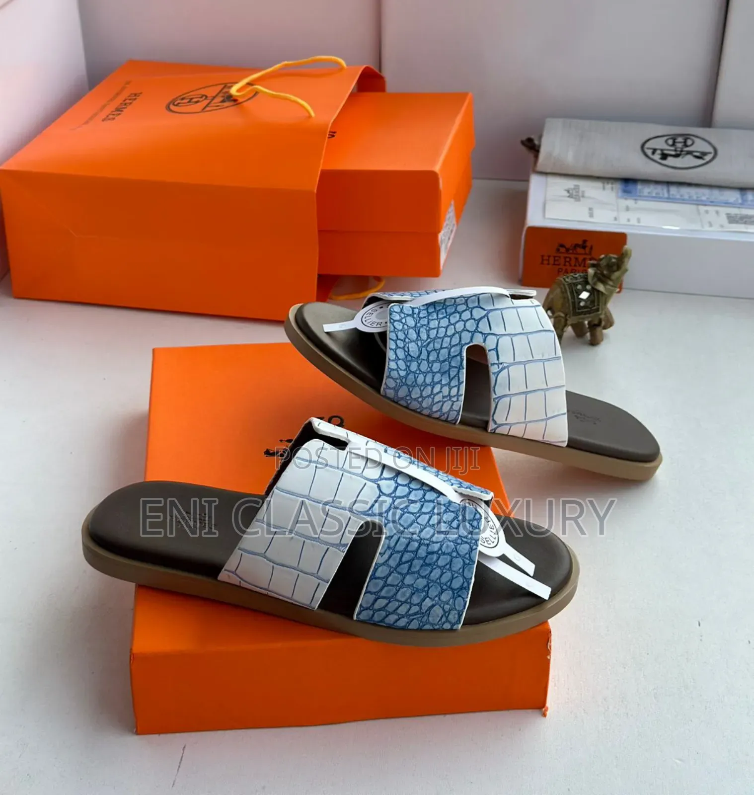 Super High Quality Luxury Men's Slippers Hermes Collection Well Banded