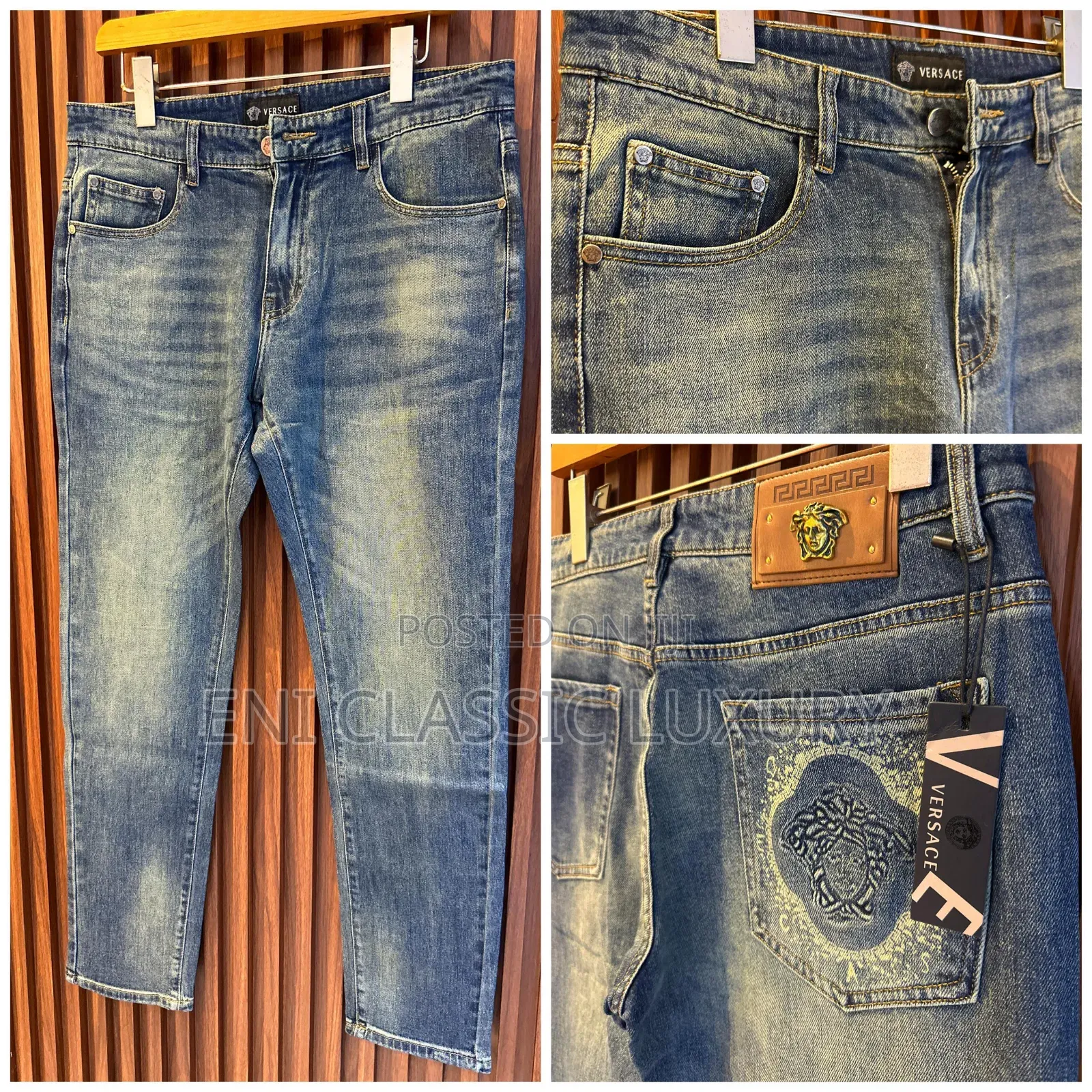 Best Quality Luxury Men's Jeans Gucci Well Banded Package