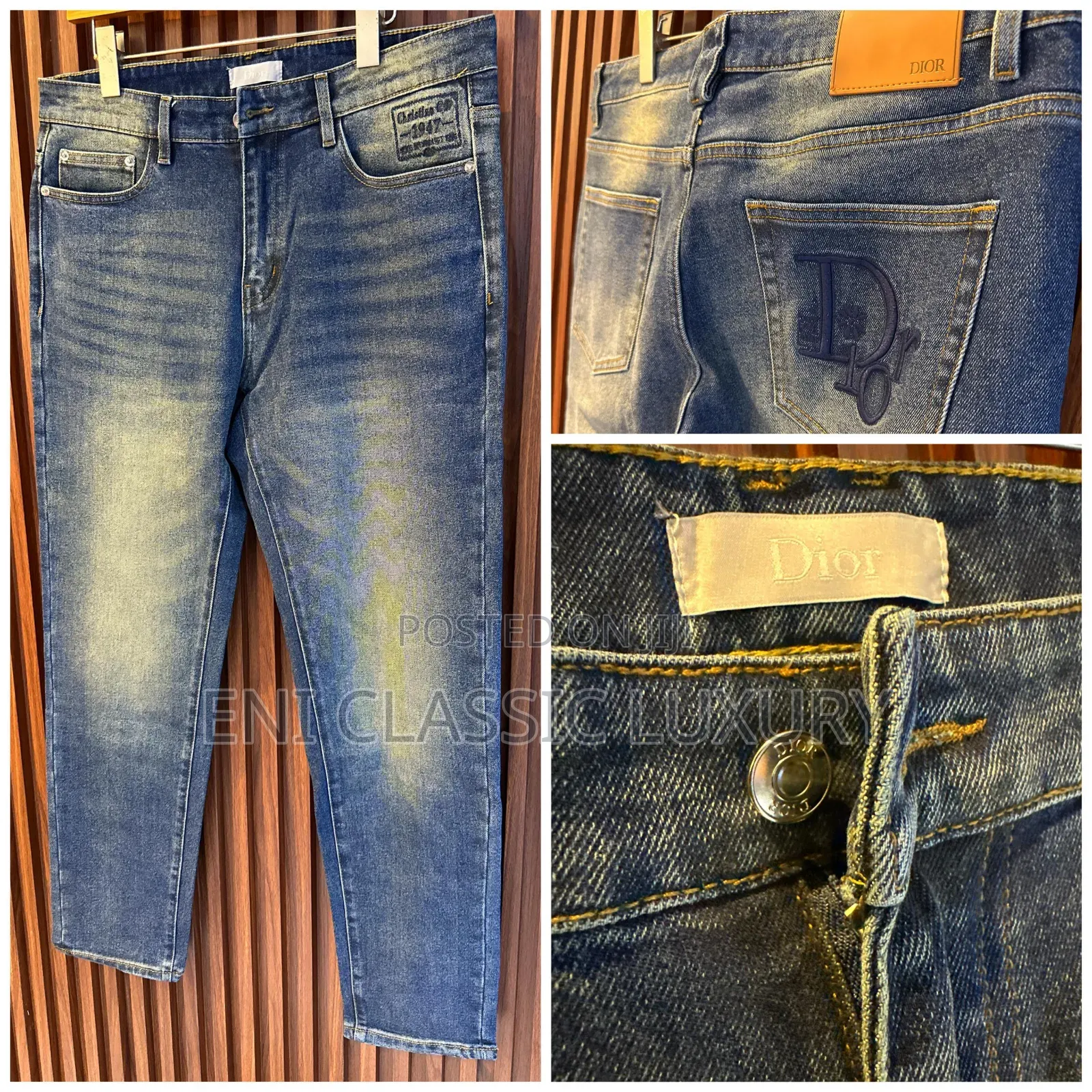 Best Quality Luxury Men's Jeans Gucci Well Banded Package