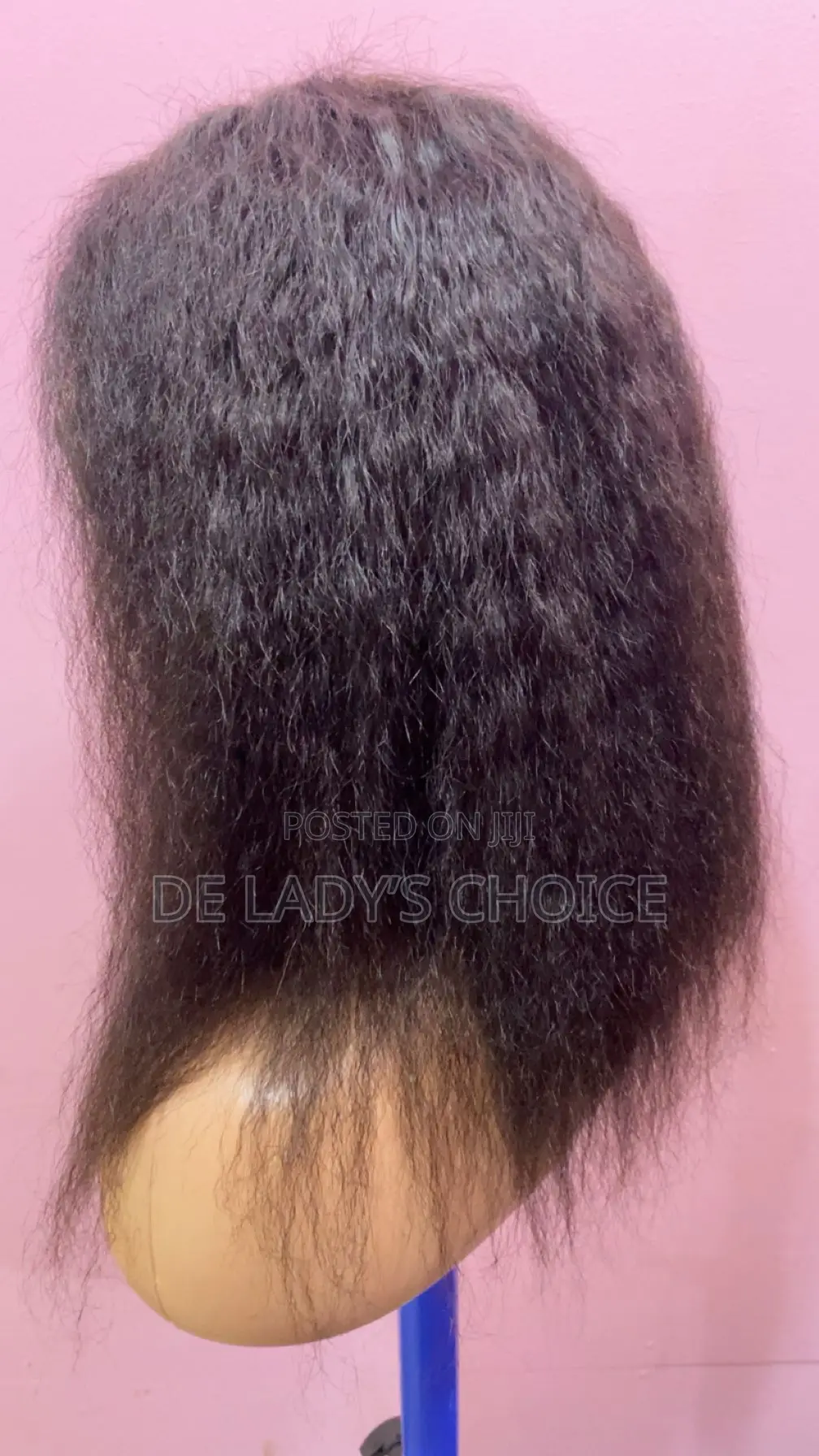 20”  Human Hair Carribean Yaki Straight Full Frontal Wig