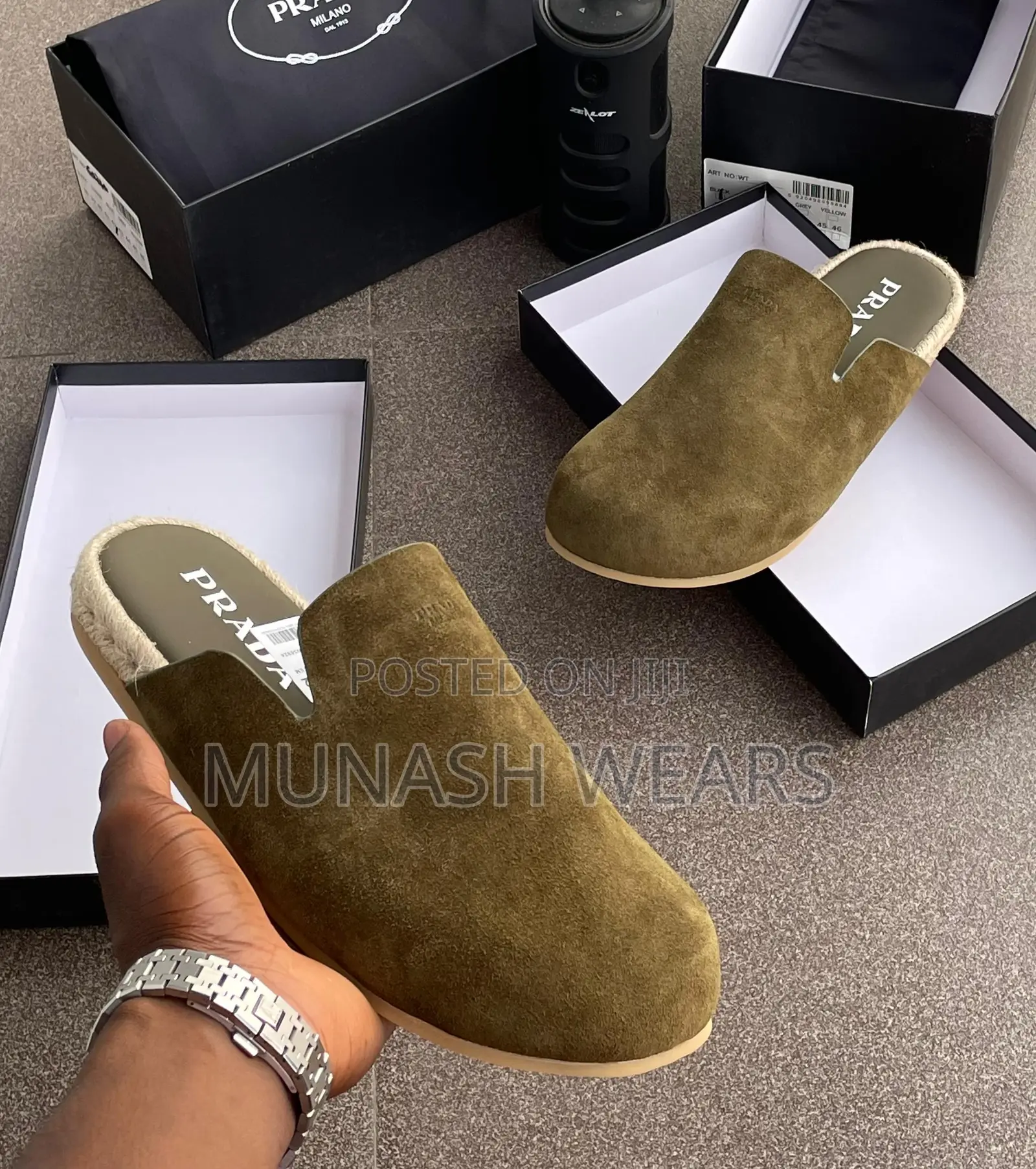 Prada Mule 40-46 Available In Green And Black