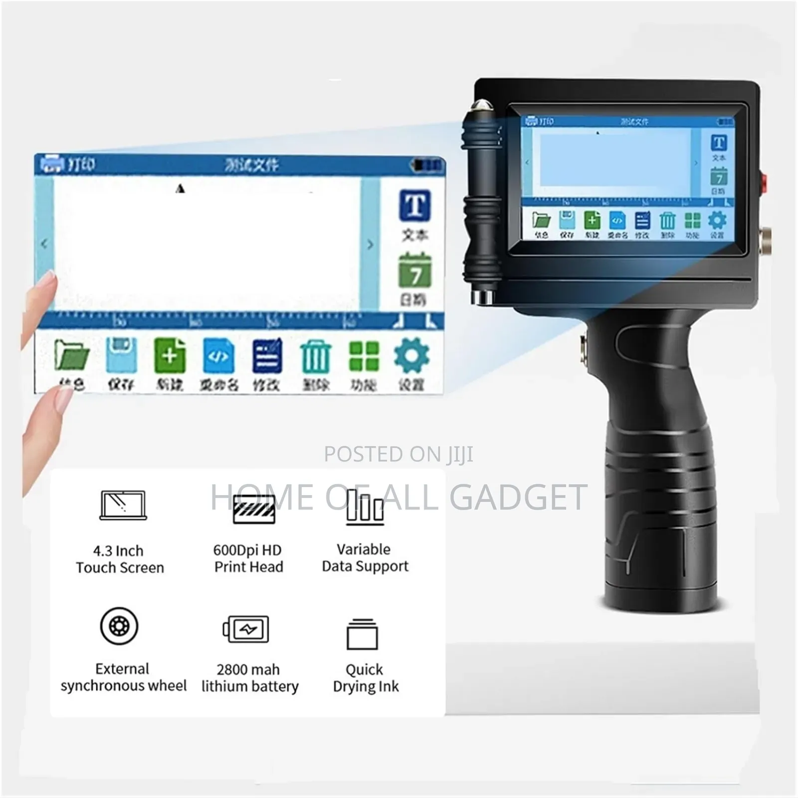 Handheld Inkjet Printer For Barcodes/Code/Date Label.