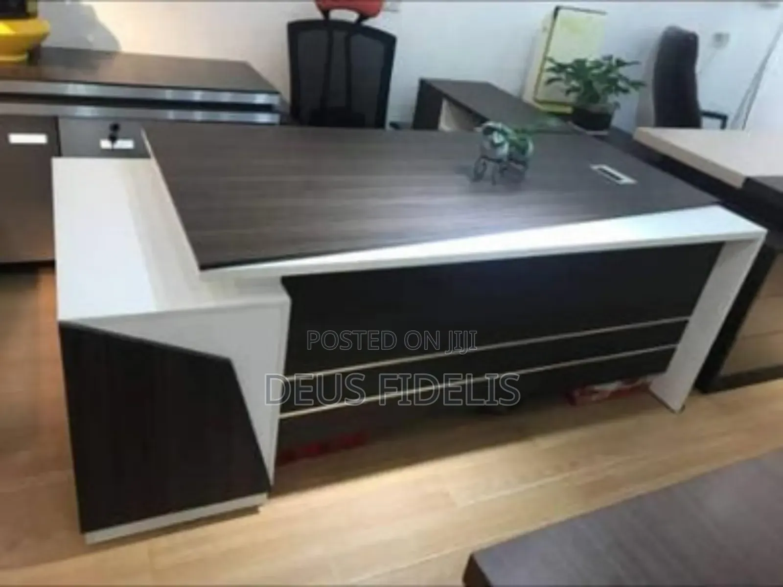 Black and White Executive Office Table