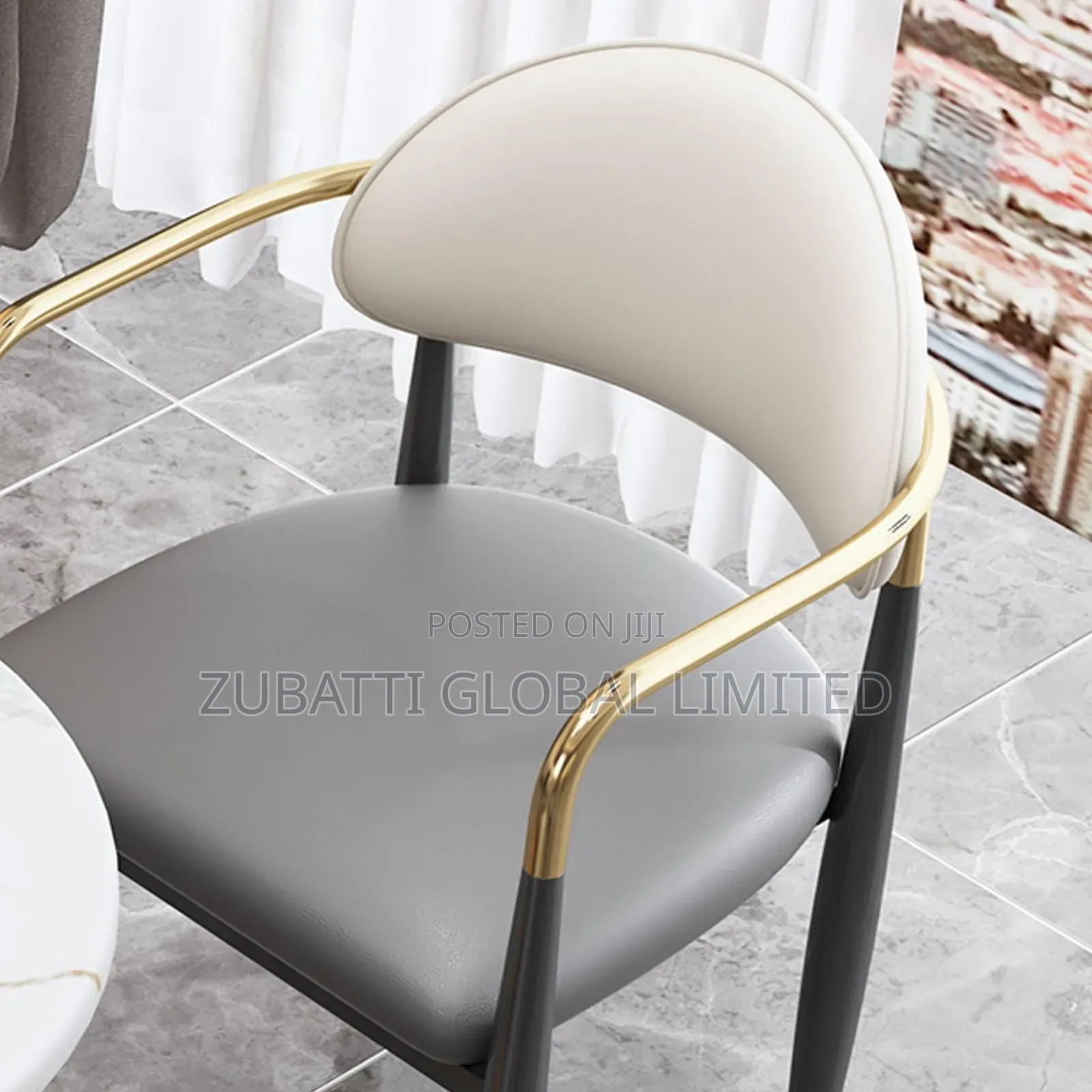 Foreign Dining Chair / Coffee Chair With Metal Legs